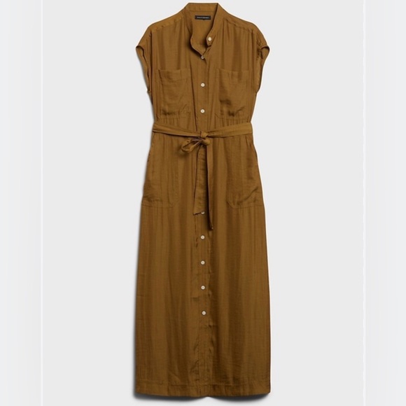 Banana Republic Ravina Sleeveless Safari Shirt Dress - Picture 3 of 8